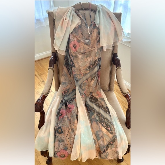 Free People Celestial Nights Fairy Combo Maxi Dress NWT Size XS - Picture 10 of 15